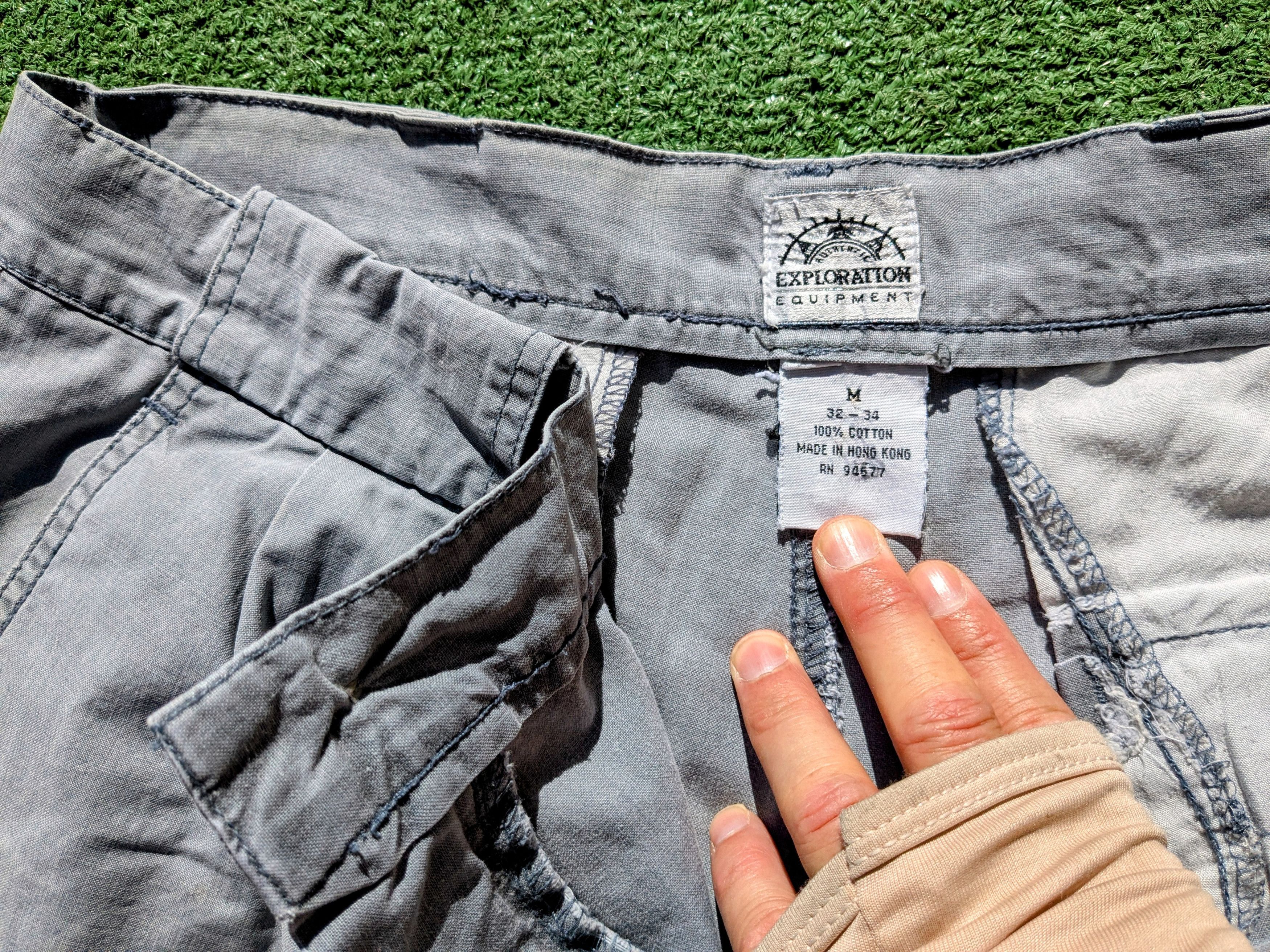 Designer Explorer Cargo Shorts Grey Camping Hiking Adventure Leisure Size US 33 - 4 Thumbnail