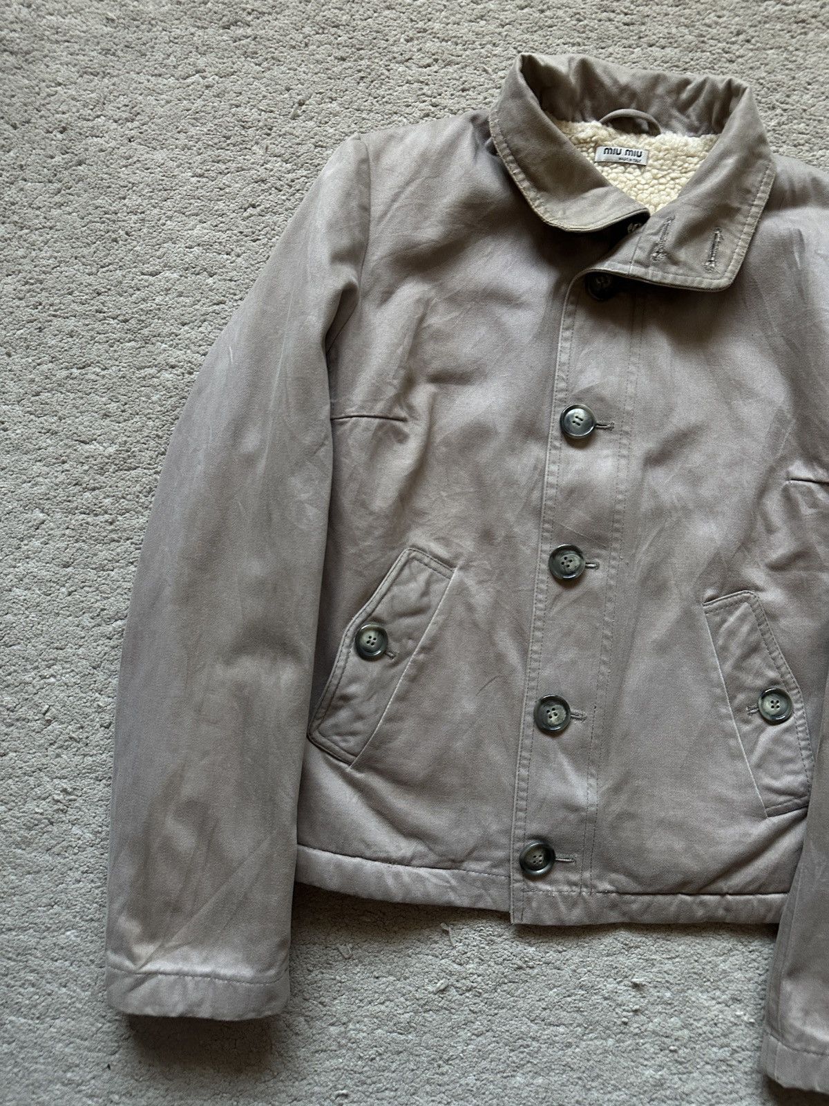 Miu Miu FW1999 Miu Miu N-1 Deck Jacket with Sherpa Lining Size XS / US 0-2 / IT 36-38 - 4 Thumbnail
