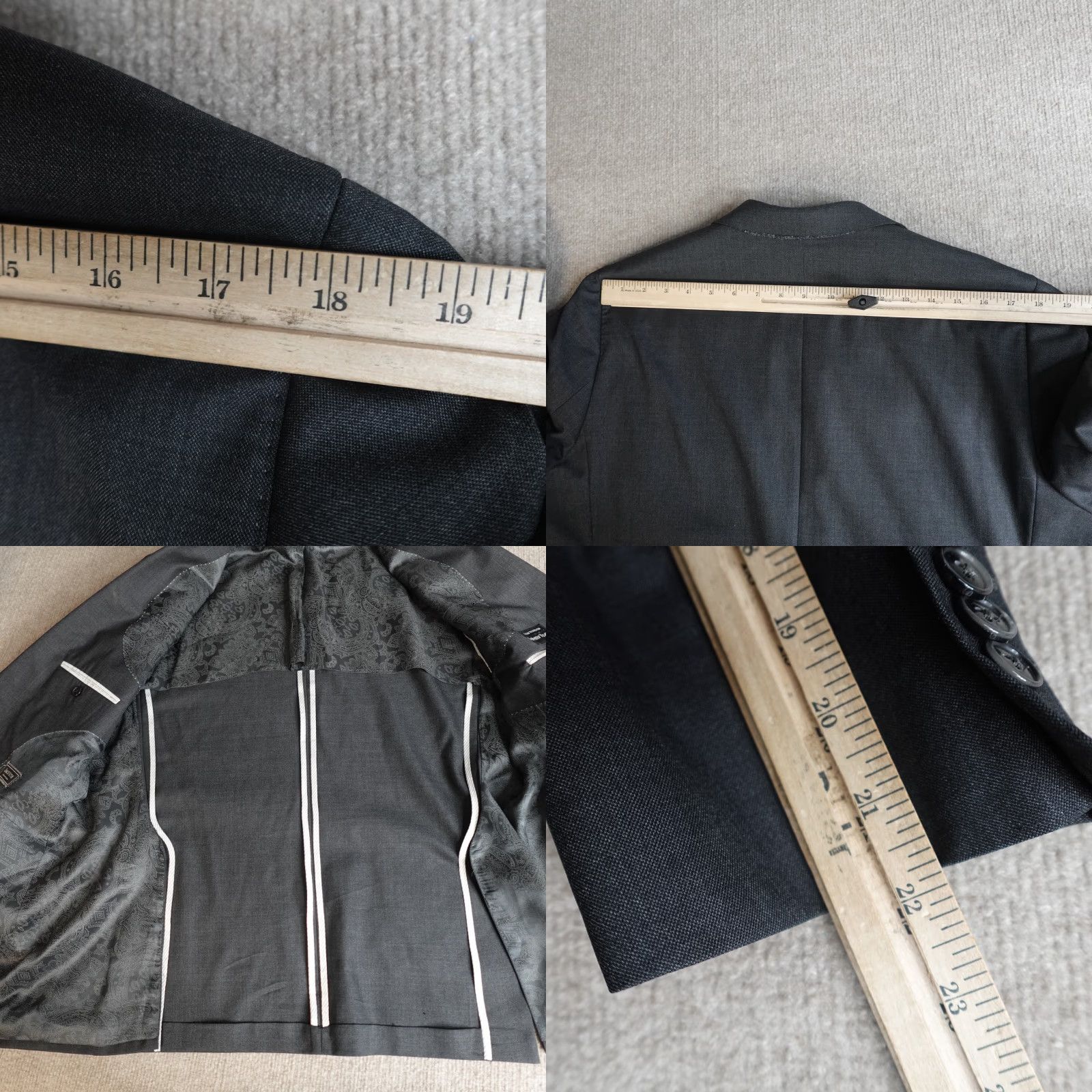 Jack Victor VINTAGE Jack Victor Jacket 44R Gray Solid Vitale Barberis Half Lined Size US S / EU 44-46 / 1 - 8 Thumbnail