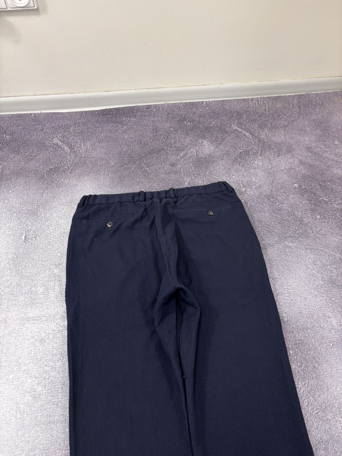 Emporio Armani Emporio Armani Men’s Textured Navy Blue Elastic Waist Pants Size US 36 / EU 52 - 13 Thumbnail