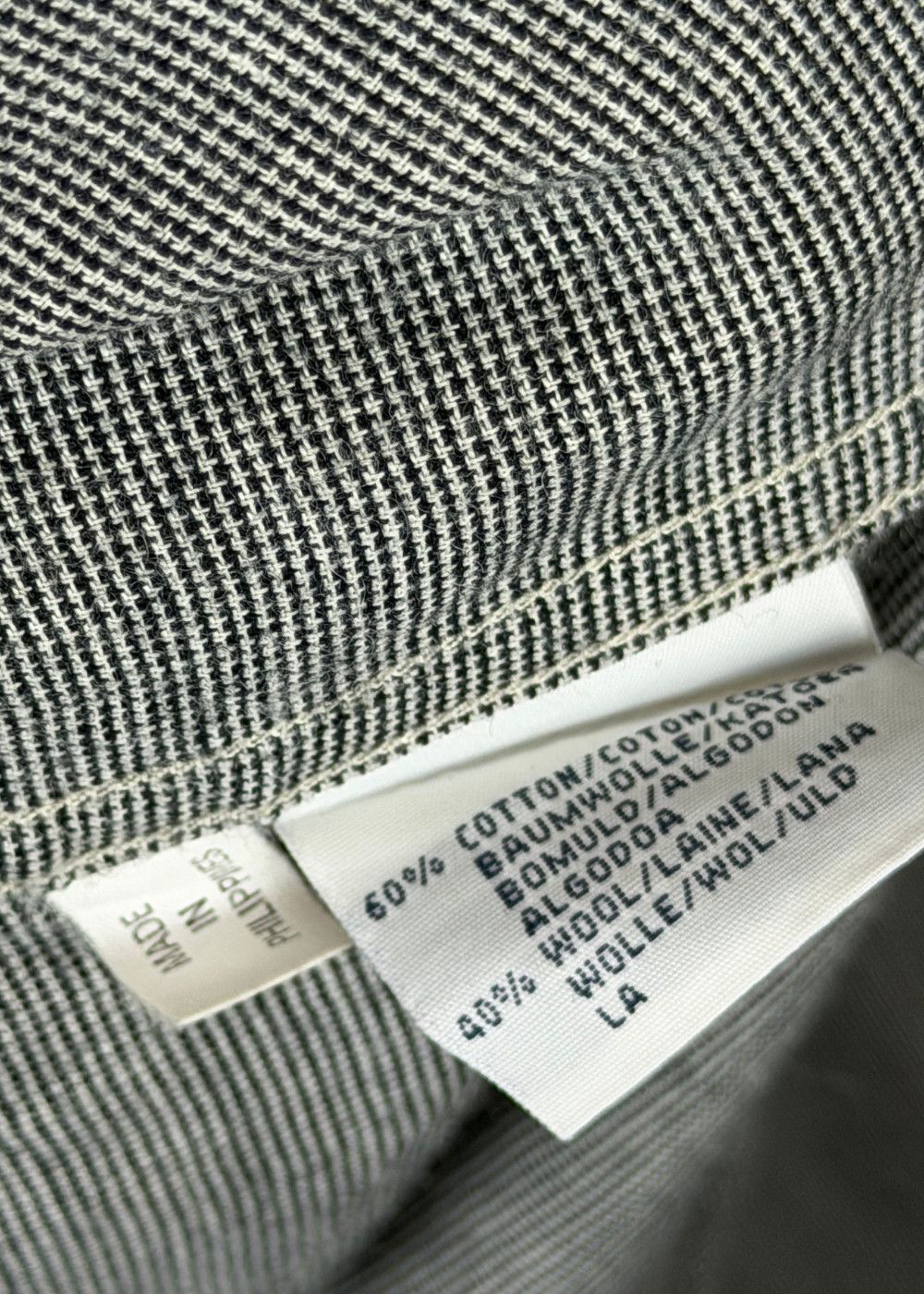 90s PRL Whitfield Cotton-Wool Workshirt-Micro-Check image 4