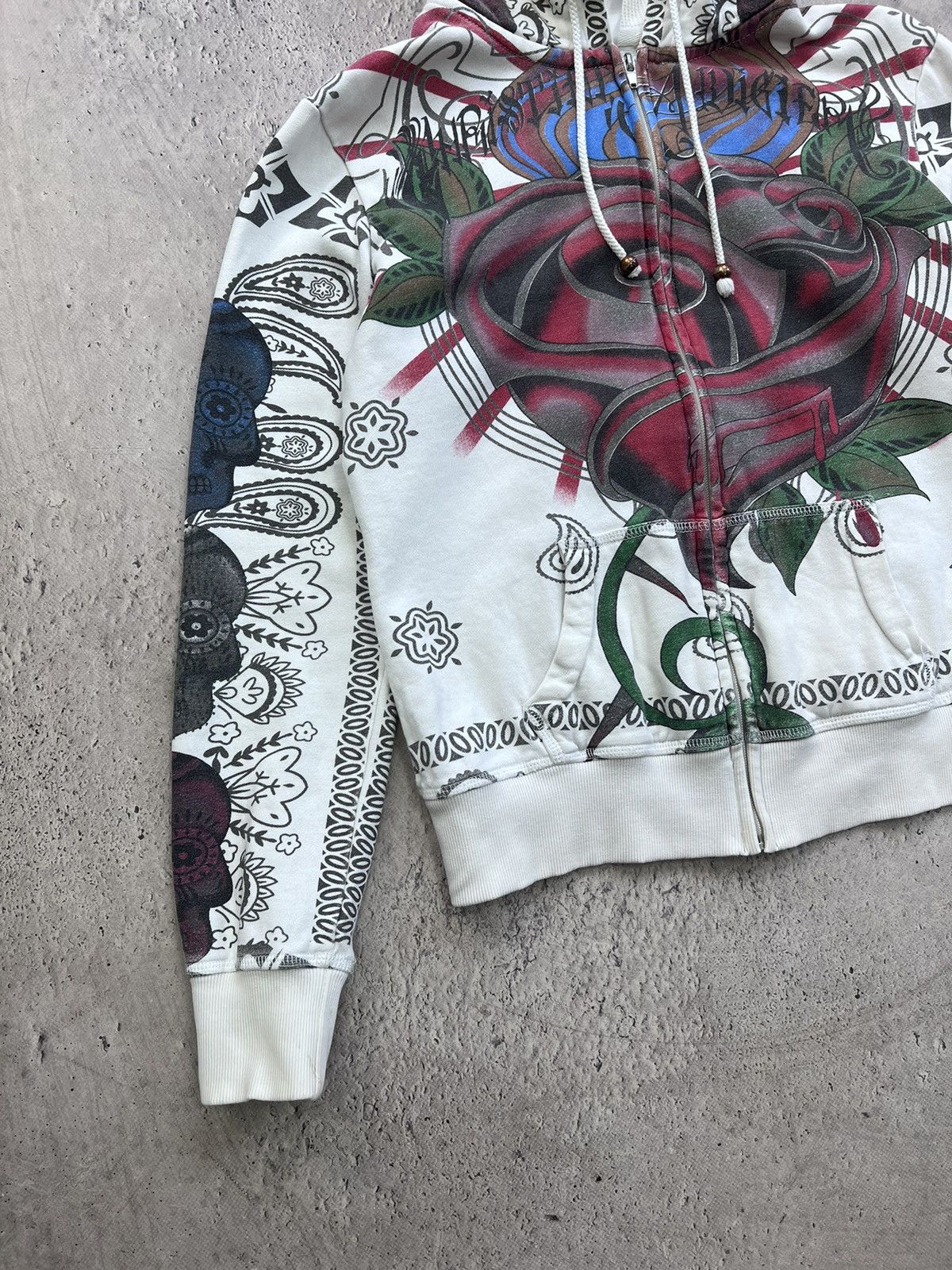 Ed Hardy × Vintage VTG Y2K Ed Hardy Style BY CHRSTIAN AUDIGIER Zip Hoodie Size US XS / EU 42 / 0 - 2 Thumbnail