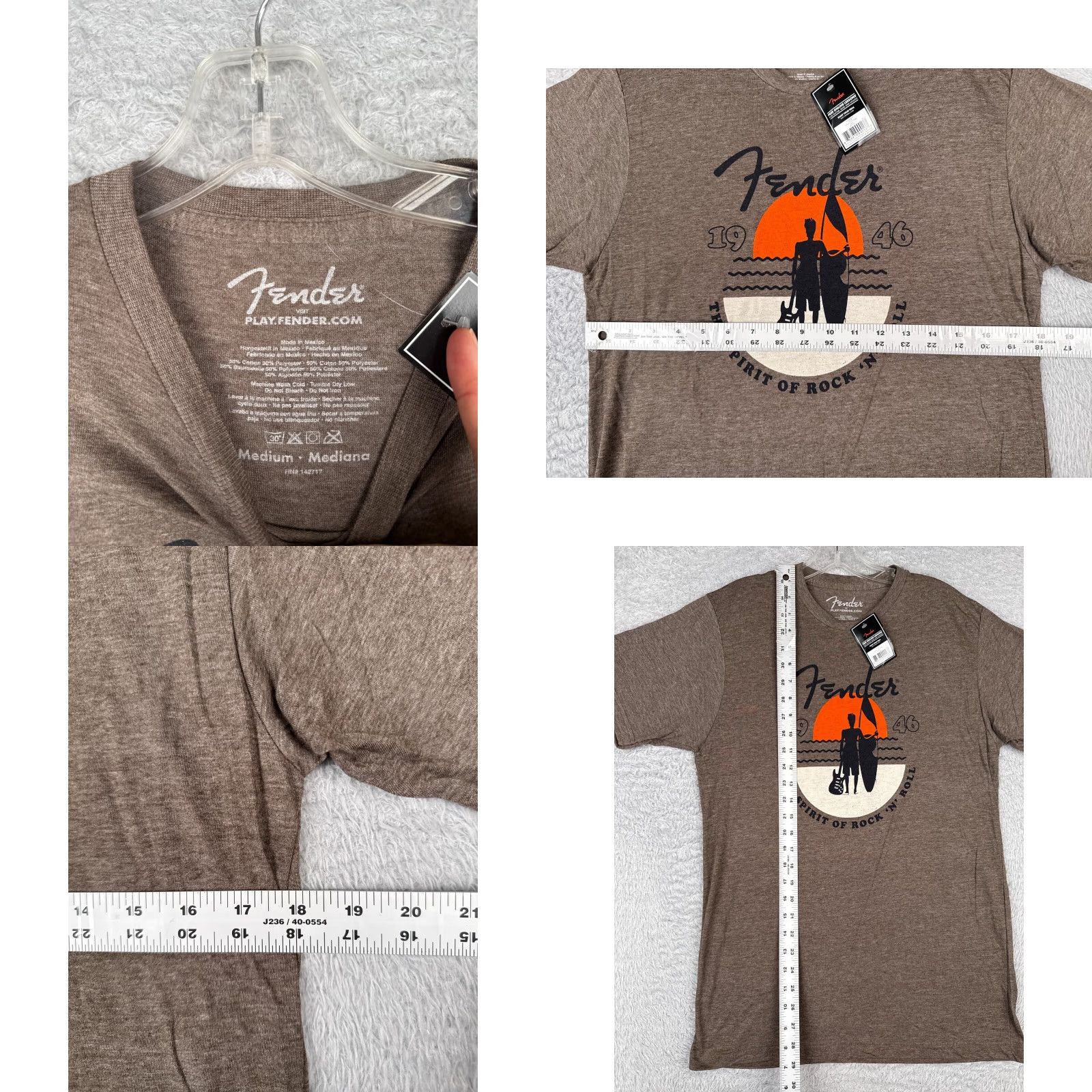 Fender Fender Shirt Men 2XL Olive Heather Sunset Guitar Rock T-Shirt Size US XXL / EU 58 / 5 - 8 Thumbnail