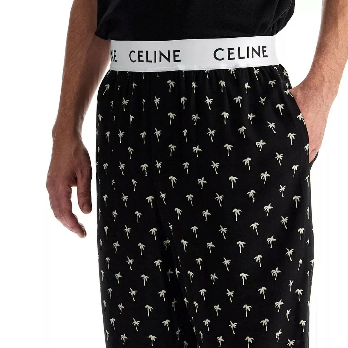 Celine o1w1db10526 2V90V4 Jogger & Sweatpant in Black/White Size US 40 / EU 56 - 3 Thumbnail