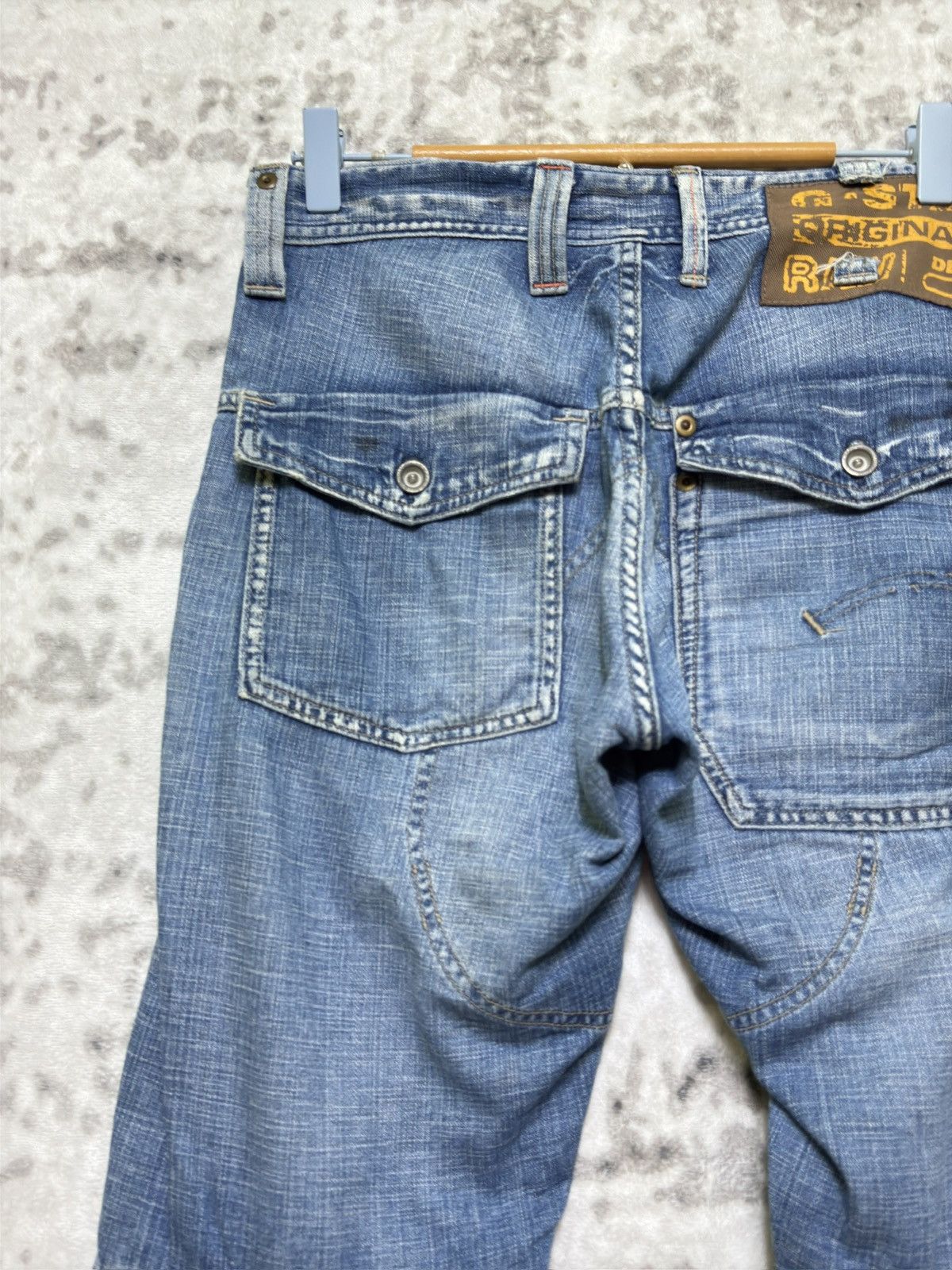 G-Star Vintage G-Star RAW Flared Patchwork Knee Statement Denim Size US 30 / EU 46 - 9 Thumbnail