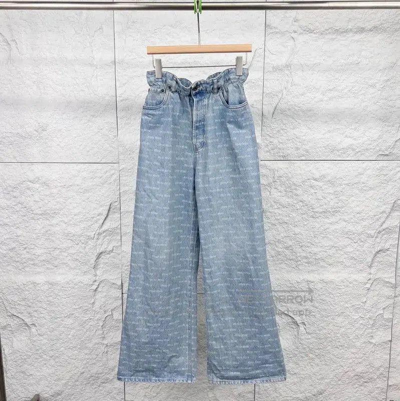 Miu Miu Miu Miu Blue Cotton Denim Trousers . Size 28" / US 6 / IT 42 - 1 Thumbnail