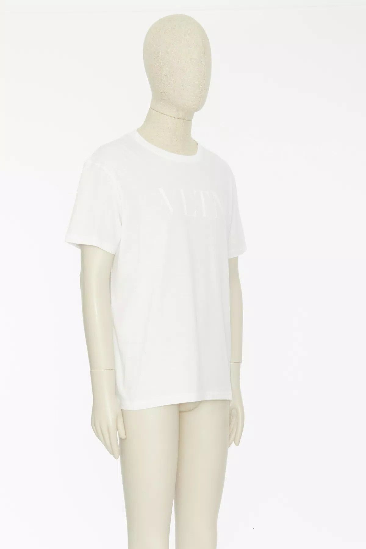Valentino oc11z0725 Cotton T-Shirt With Vltn Print in White Size US S / EU 44-46 / 1 - 2 Thumbnail