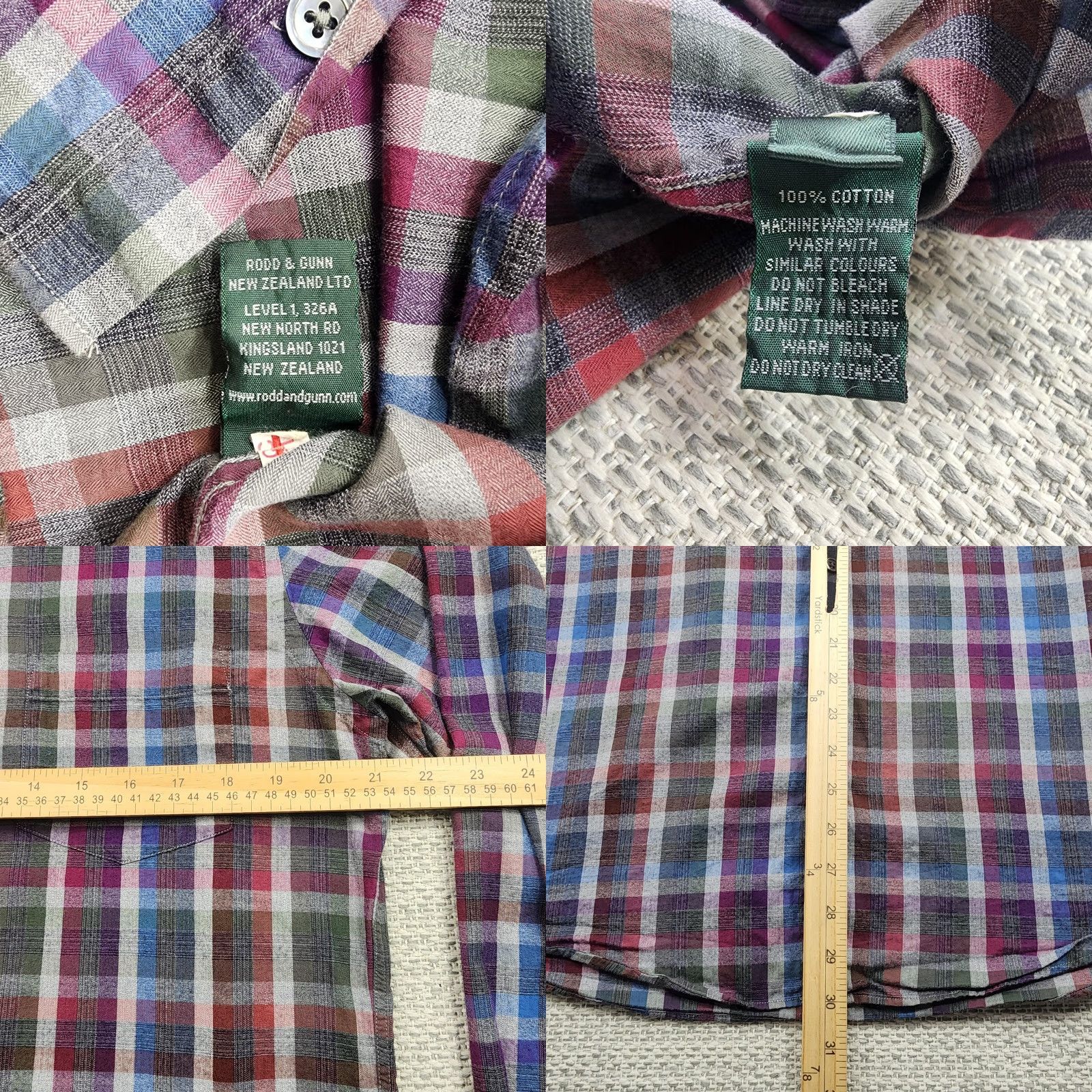 Rodd & Gunn Rodd & Gunn Shirt Mens Large Multicolor Plaid Button-Up Italy Cotton Size US L / EU 52-54 / 3 - 8 Thumbnail
