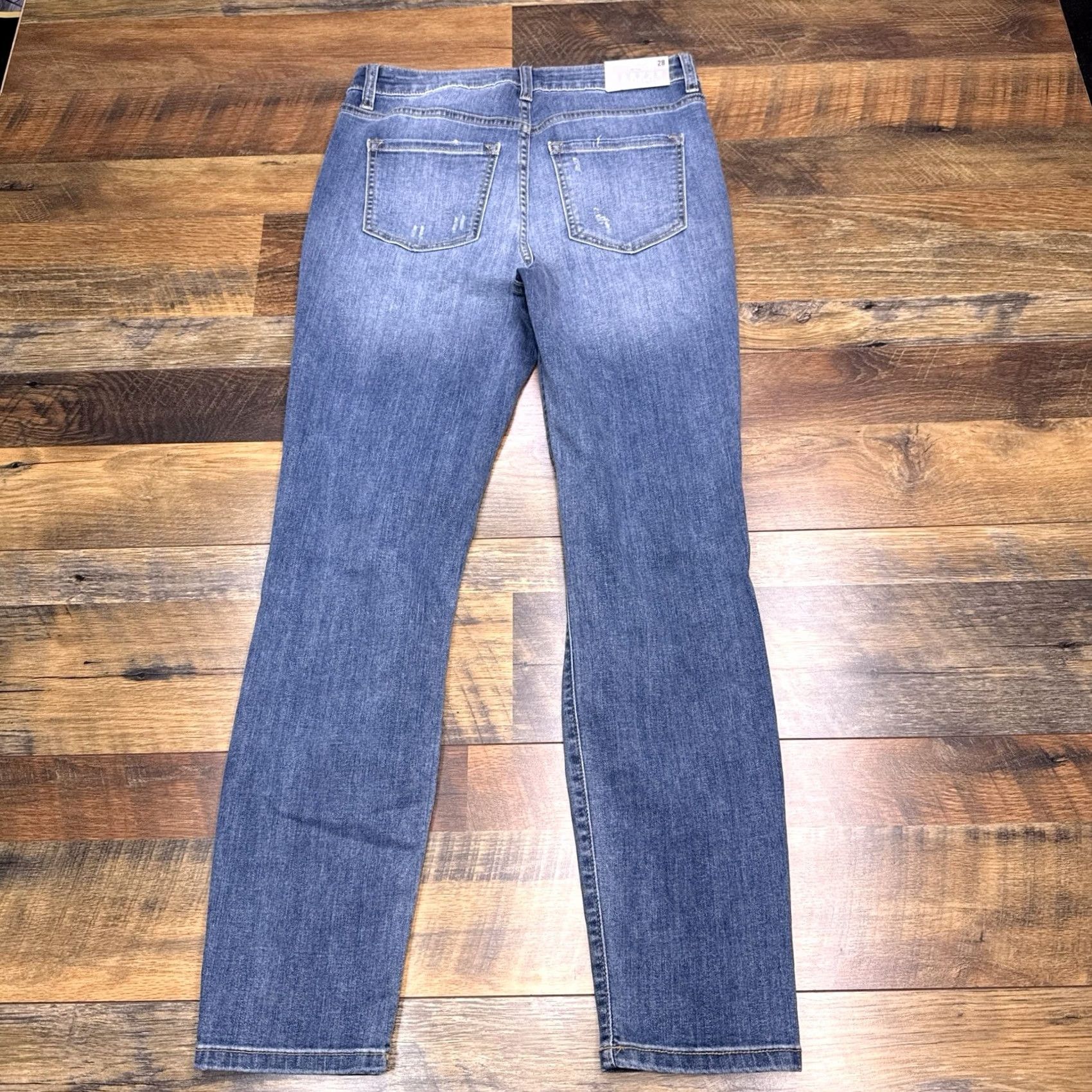 Vintage Harper Heritage Straight Jeans Womens 28 Heavy Distressed Stretch New Size 28" / US 6 / IT 42 - 3 Thumbnail