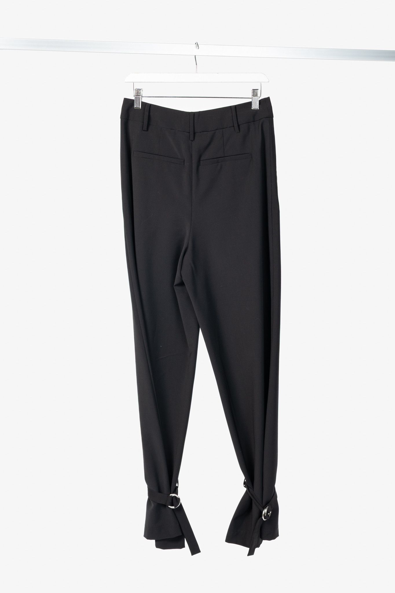 Tibi Tibi Stella Black Tropical Wool Removable-Ankle-Band Pants Size 27" / US 4 / IT 40 - 2 Thumbnail