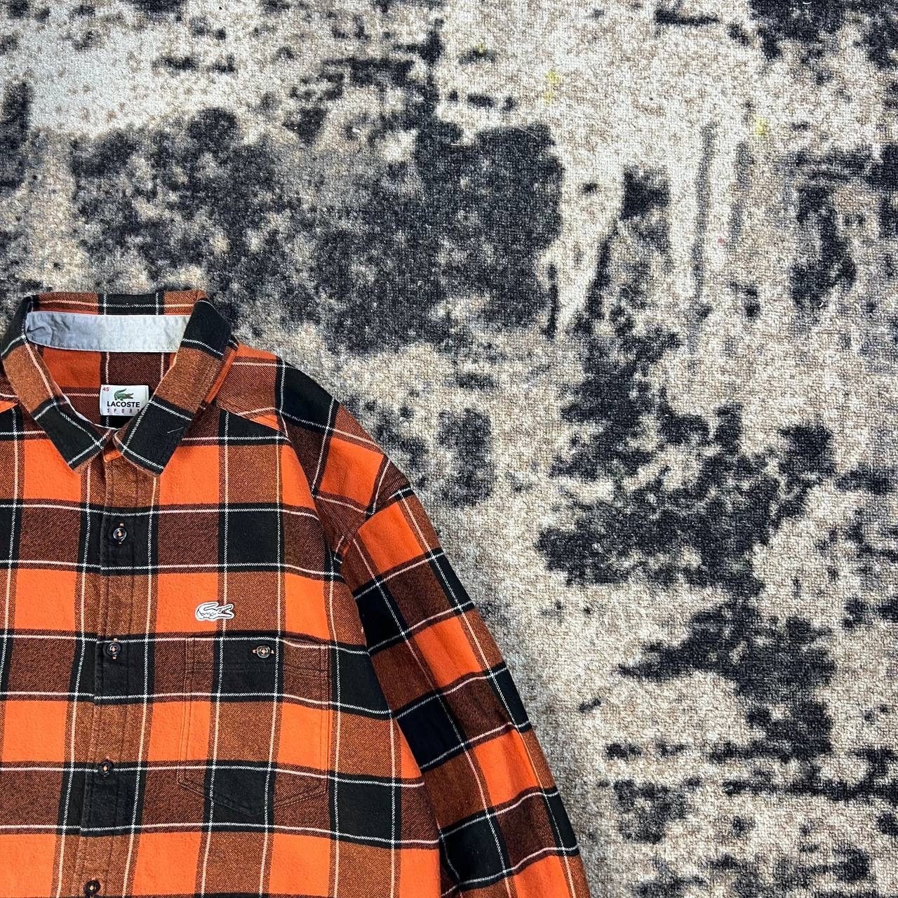 Lacoste Lacoste Mini Logo Vintage Plaid Flannel Button Up Shirt Size US XL / EU 56 / 4 - 2 Thumbnail