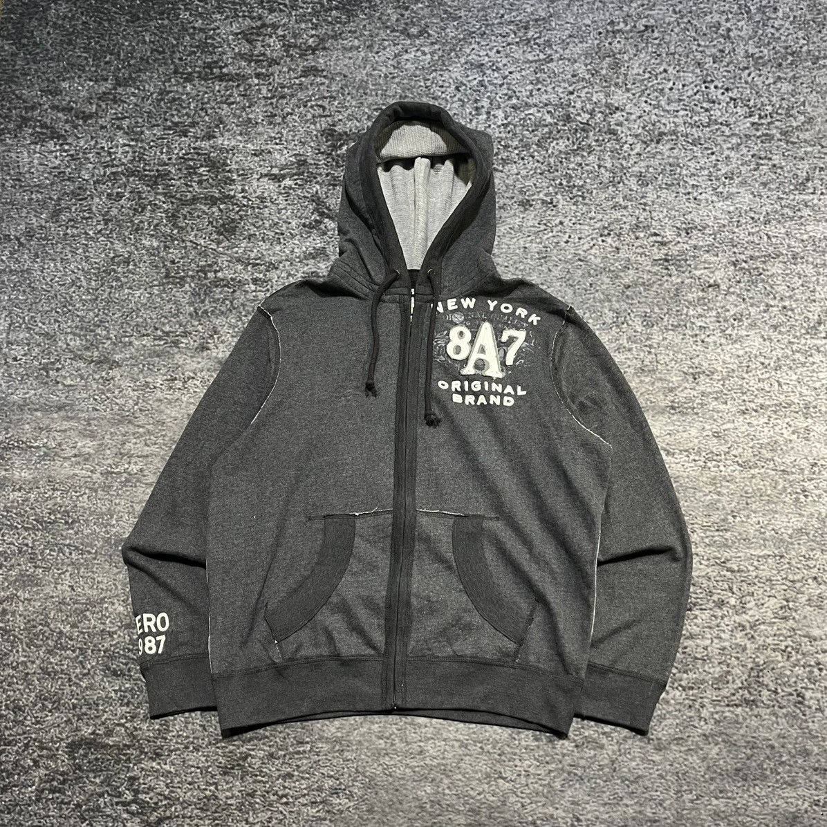Aeropostale Vintage Y2K/2000s Aeropostale Skater Grunge Zip Up Hoodie XL Size US XL / EU 56 / 4 - 1 Thumbnail