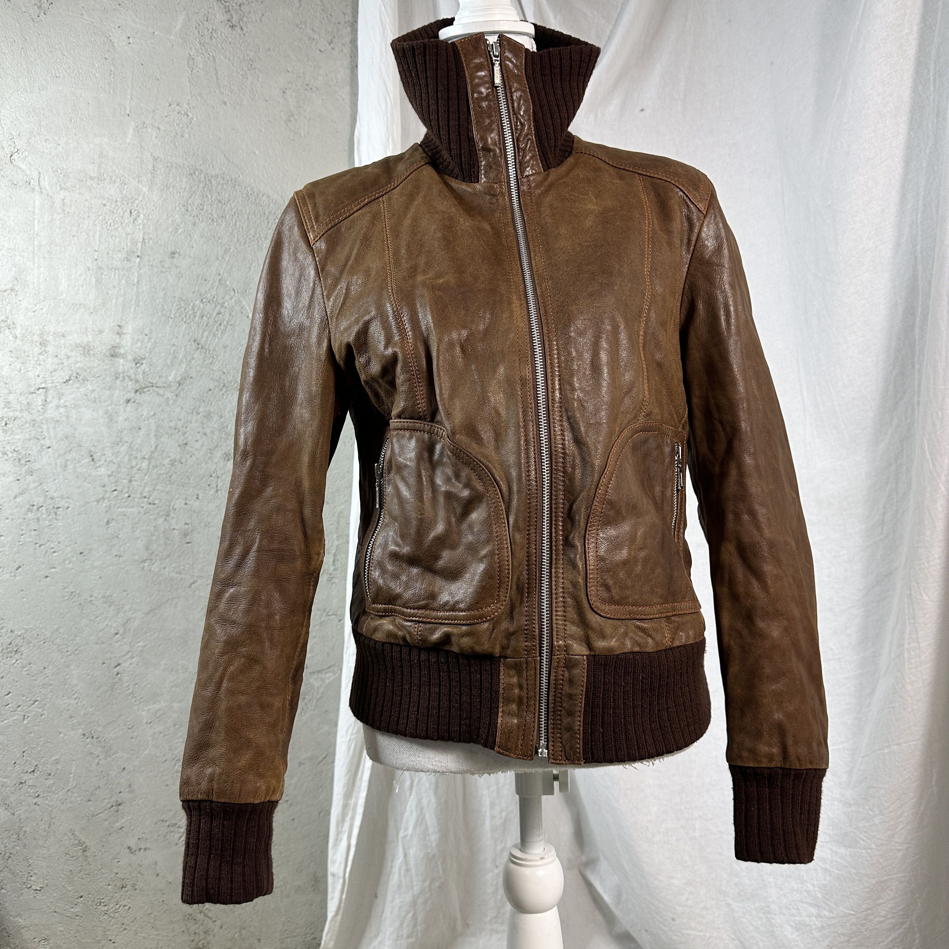Vintage Vintage Brown Leather Jacket Size US L / EU 52-54 / 3 - 9 Thumbnail