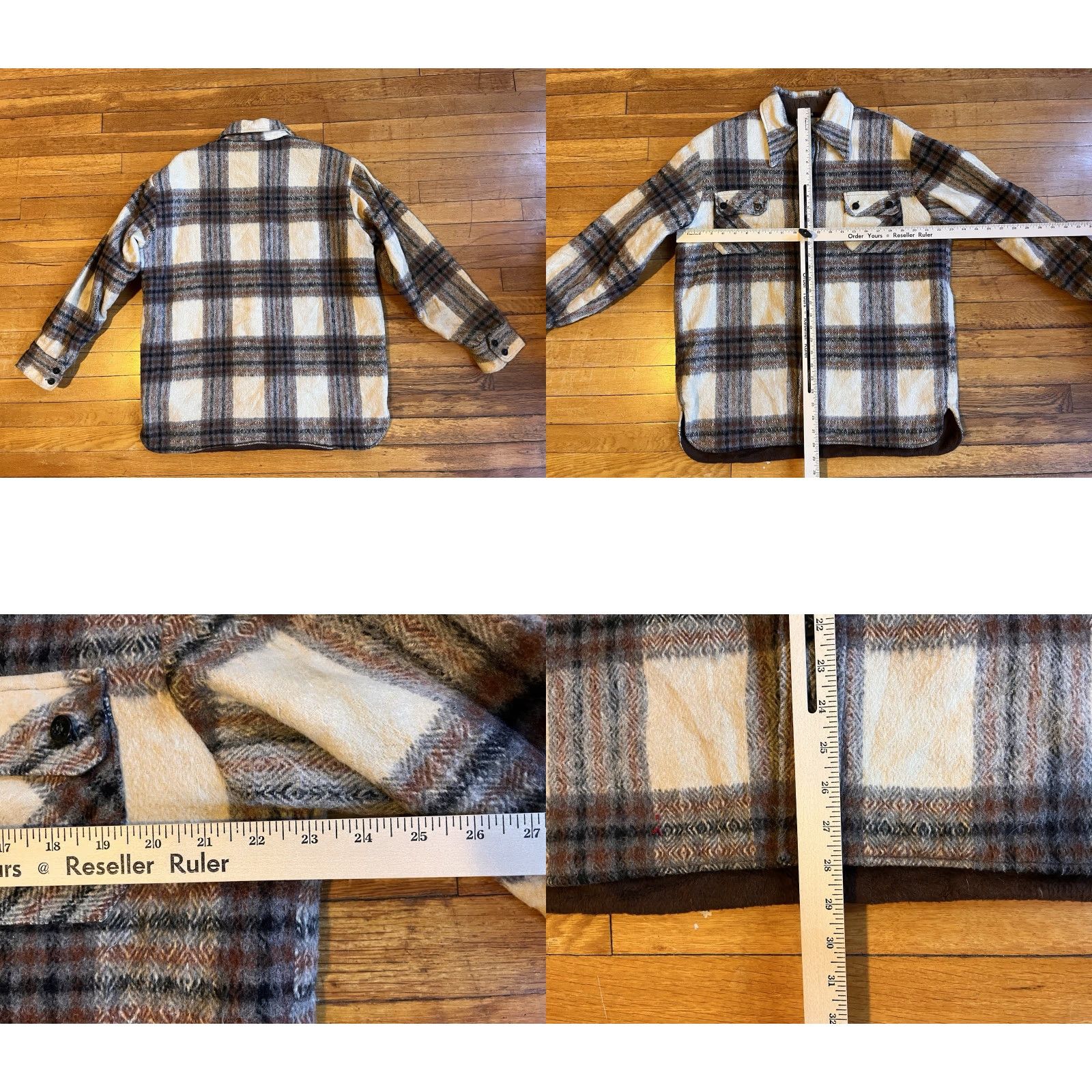 Vintage VINTAGE Brewster Sportswear Plaid Wool Shirt Jacket Men’s 42 Lined Faux Fur Wool Chest 46 Bomber Jacket Casual Workwear Mens Size US XL / EU 56 / 4 - 8 Thumbnail