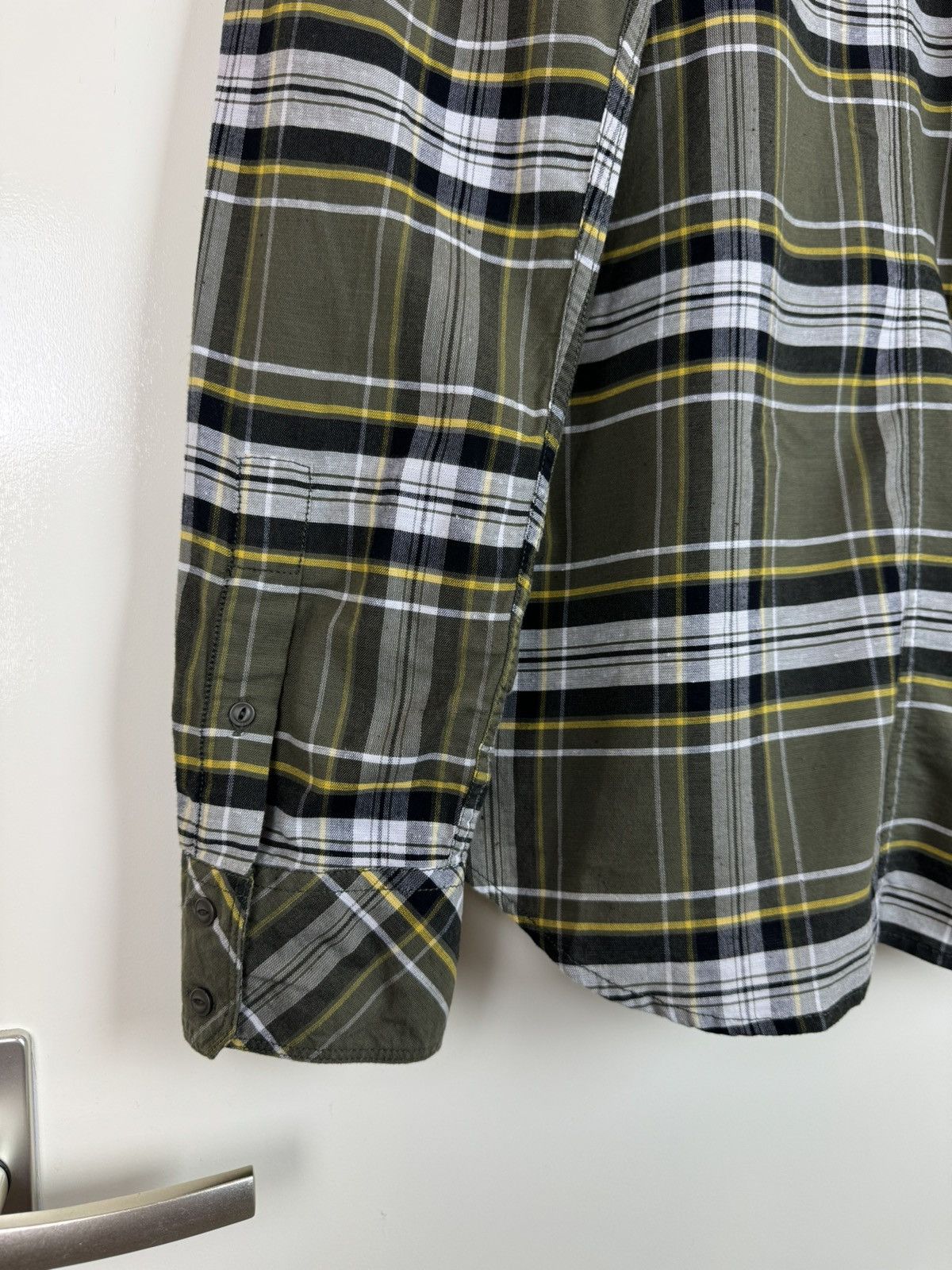 Diesel Diesel vtg y2k cotton leather check plaid shirt overshot XL Size US XL / EU 56 / 4 - 7 Thumbnail