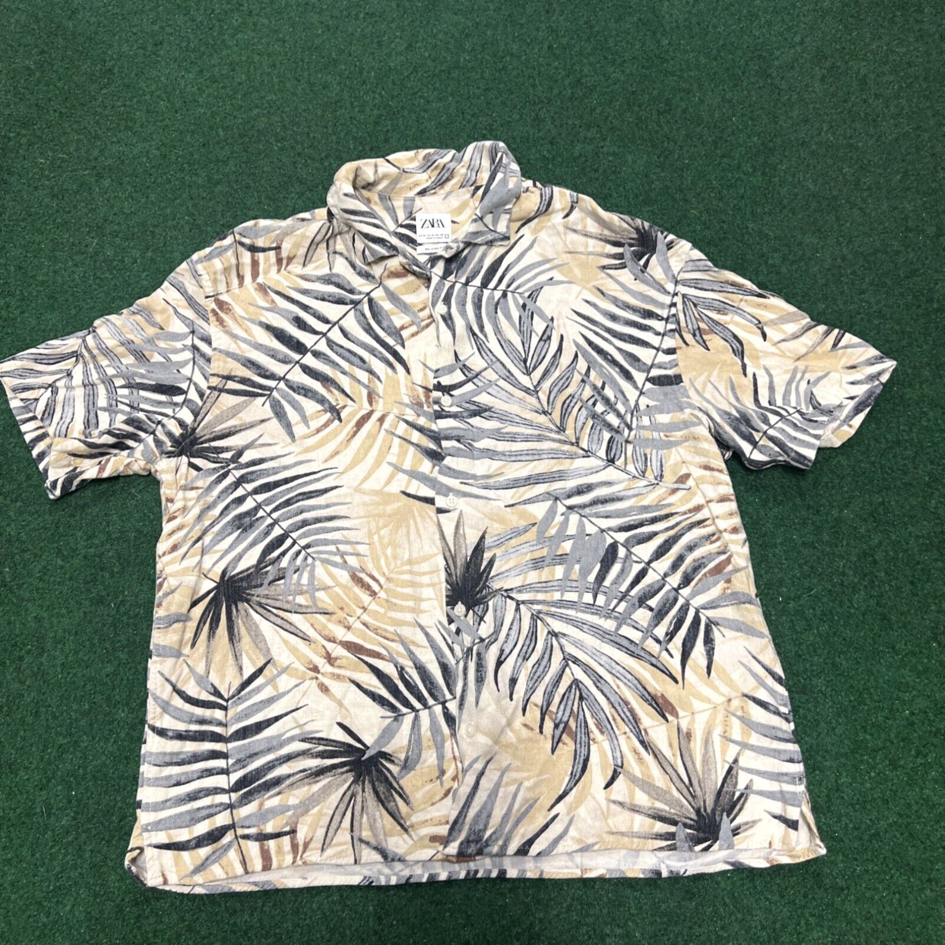 Zara Zara Shirt Men Medium Floral Hawaiian Tropical Button Short Sleeve Beach Size US M / EU 48-50 / 2 - 1 Thumbnail