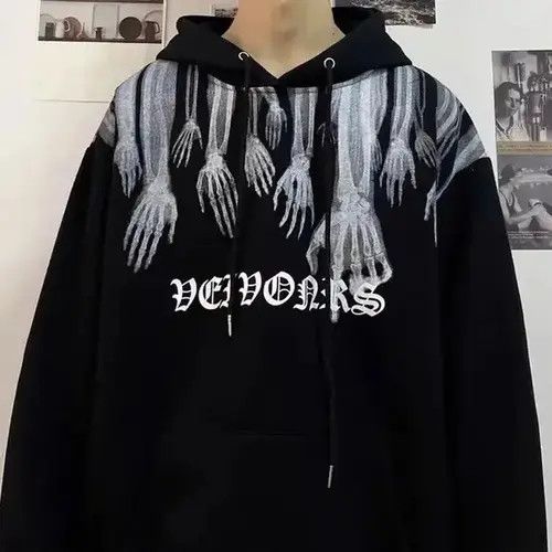 Japanese Brand × Vintage Double Side Pattern Goth Oversized Hoodie Size US L / EU 52-54 / 3 - 2 Thumbnail