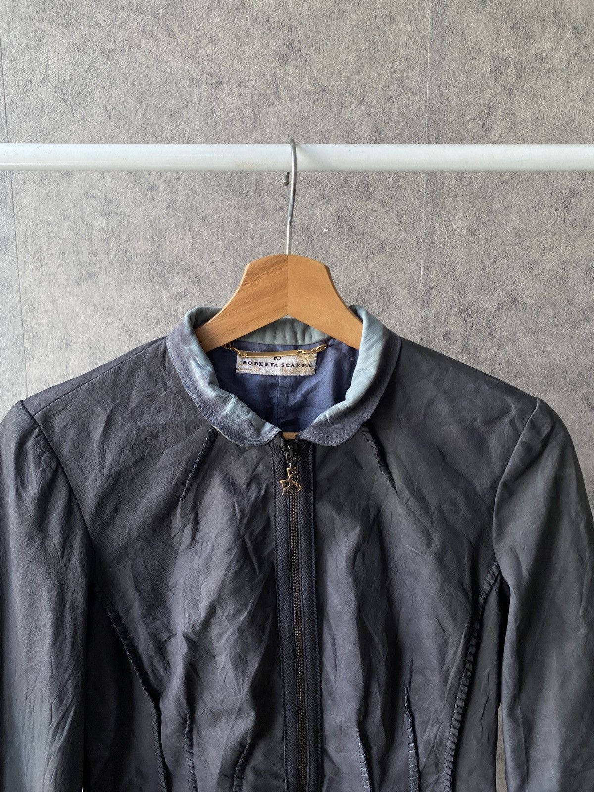 Japanese Brand Roberta Scarpa Pelle Leather Jacket Size S / US 4 / IT 40 - 3 Thumbnail