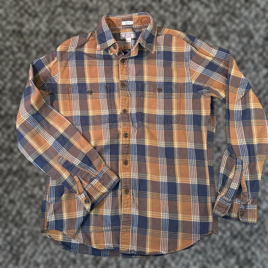 Wallace & Barnes Wallace & Barnes J.Crew Plaid Flannel Shirt S Blue Mens Casual Workwear Size US S / EU 44-46 / 1 - 1 Thumbnail