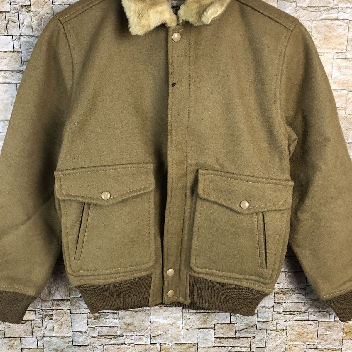 Vintage J&C Haward Brown Bombers Jacket #A878 Size US M / EU 48-50 / 2 - 3 Thumbnail