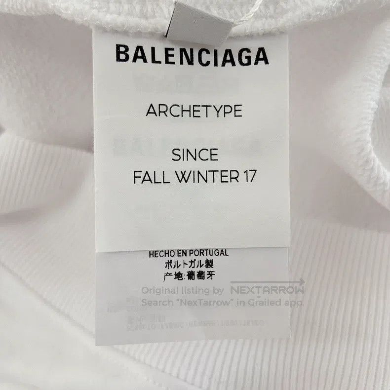 Balenciaga Balenciaga White Hooded Sweatshirt Size US XS / EU 42 / 0 - 7 Thumbnail
