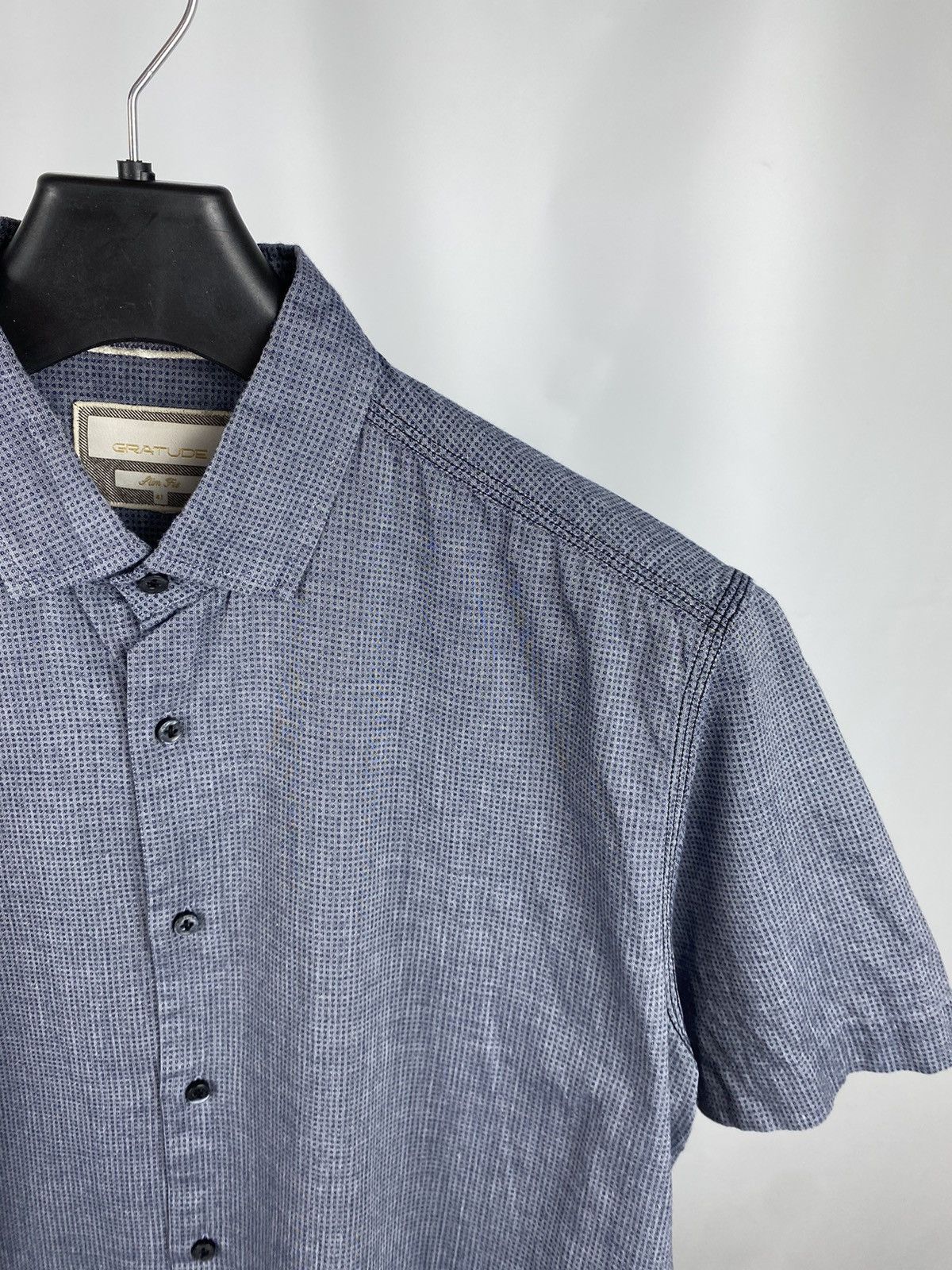 Other Gratude Made In Italy Men Shirt Short Sleeve size 41 Size US L / EU 52-54 / 3 - 4 Thumbnail