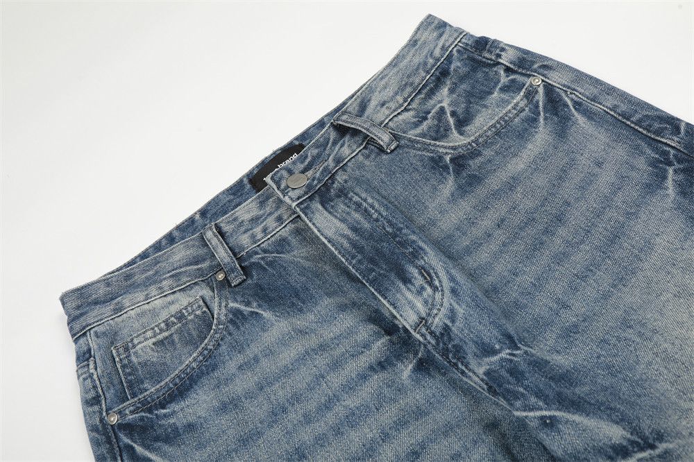 Jean American washed punk men's loose flared vintage jeans Size US 32 / EU 48 - 3 Thumbnail