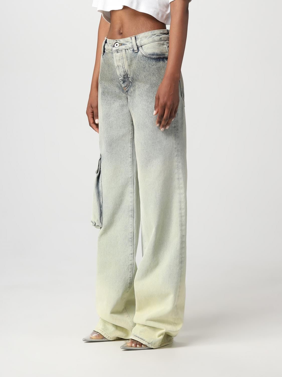 Off-White o1y1225 Cargo Denim Pant in Light Blue Size 27" / US 4 / IT 40 - 3 Thumbnail
