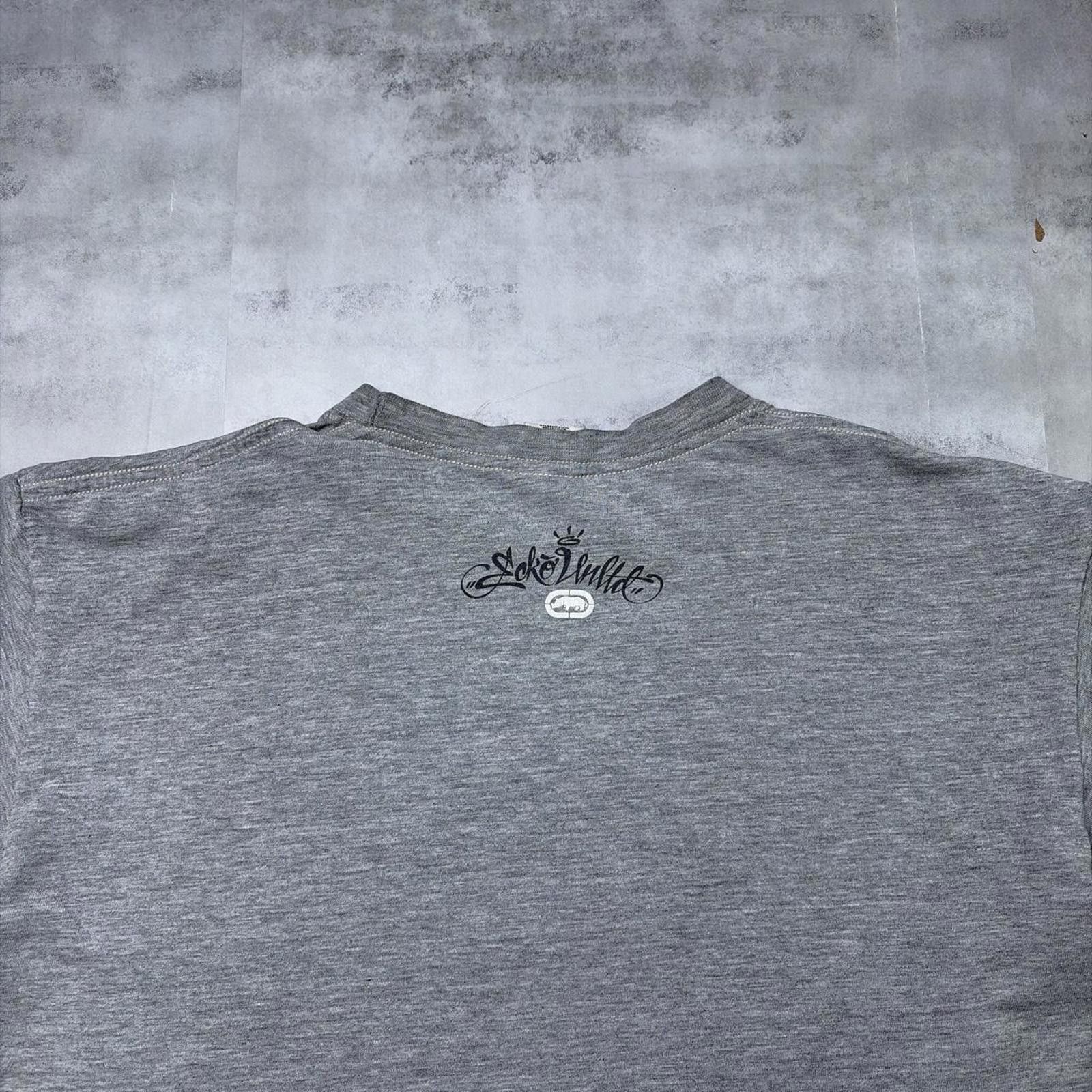 Ecko Unltd. Y2K Grey Ecko Unltd Grunge Distressed Skater T-Shirt Size US XXL / EU 58 / 5 - 8 Thumbnail