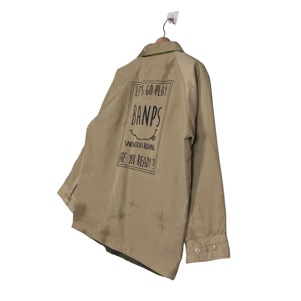 Japanese Brand 🔥Very Worn Bomber Jacket Banps Snowboarding Big Logo Size US M / EU 48-50 / 2 - 10 Thumbnail