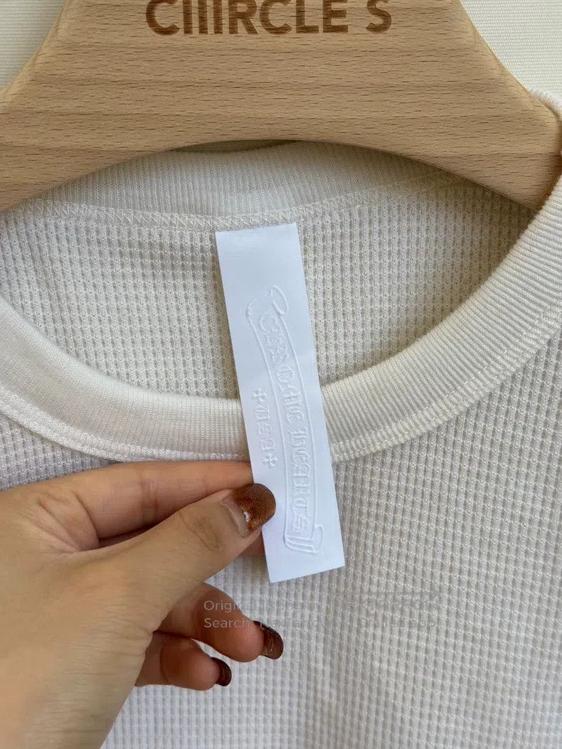 Chrome Hearts CHROME HEARTS Size M Beige White Waffle Wool Long Sleeve T- Size US M / EU 48-50 / 2 - 3 Thumbnail