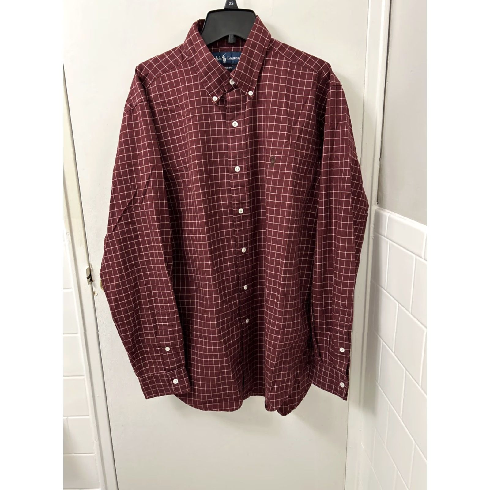 Ralph Lauren Ralph Lauren Shirt Mens Large Maroon Red Plaid Classic Fit Button-Down L/S Cotton Flannel Casual Modern Preppy Button-Up Size US L / EU 52-54 / 3 - 2 Thumbnail