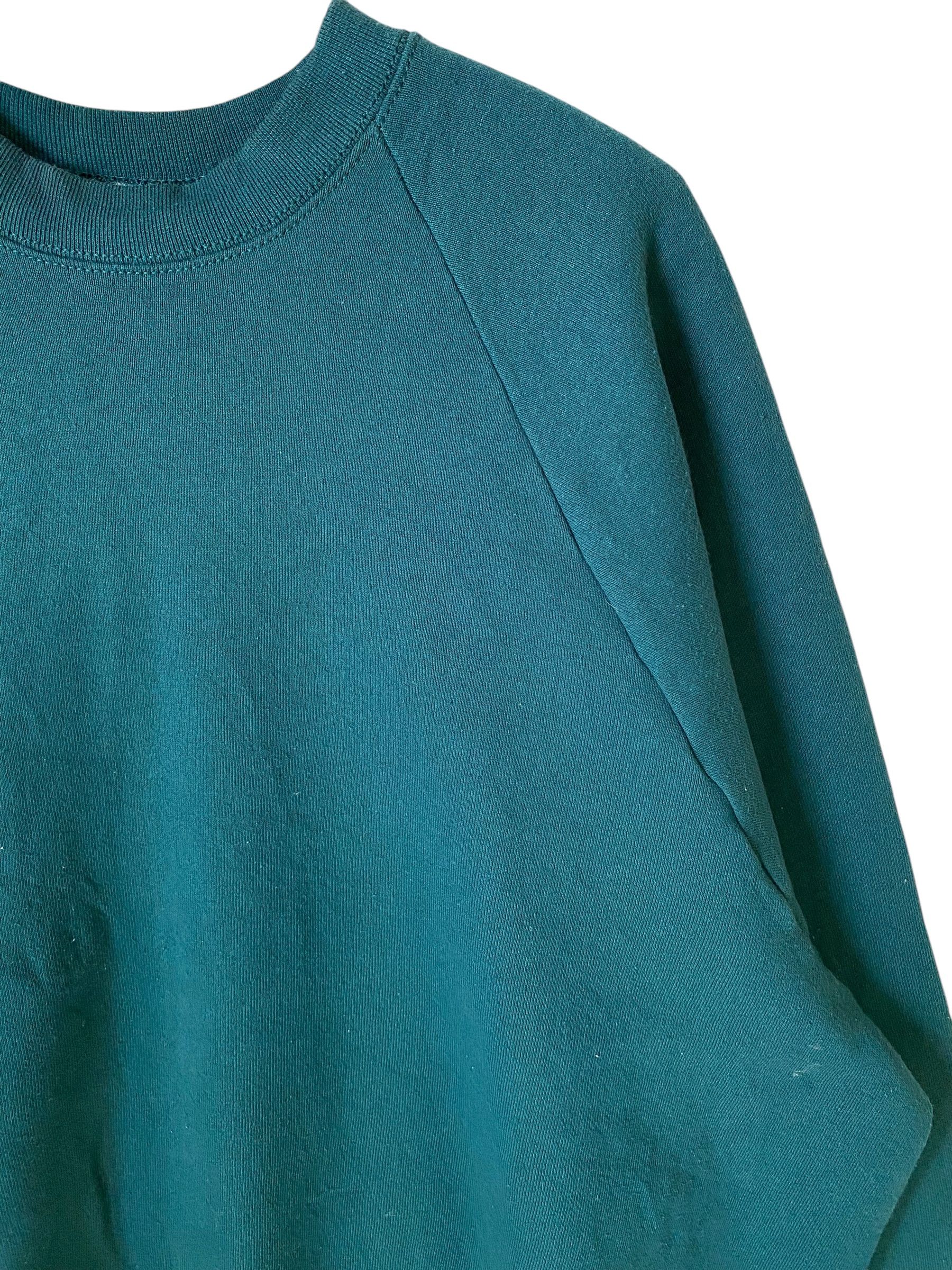 Fruit Of The Loom Vintage 90s Fruit of the loom green plain sweatshirt Size US XL / EU 56 / 4 - 3 Thumbnail