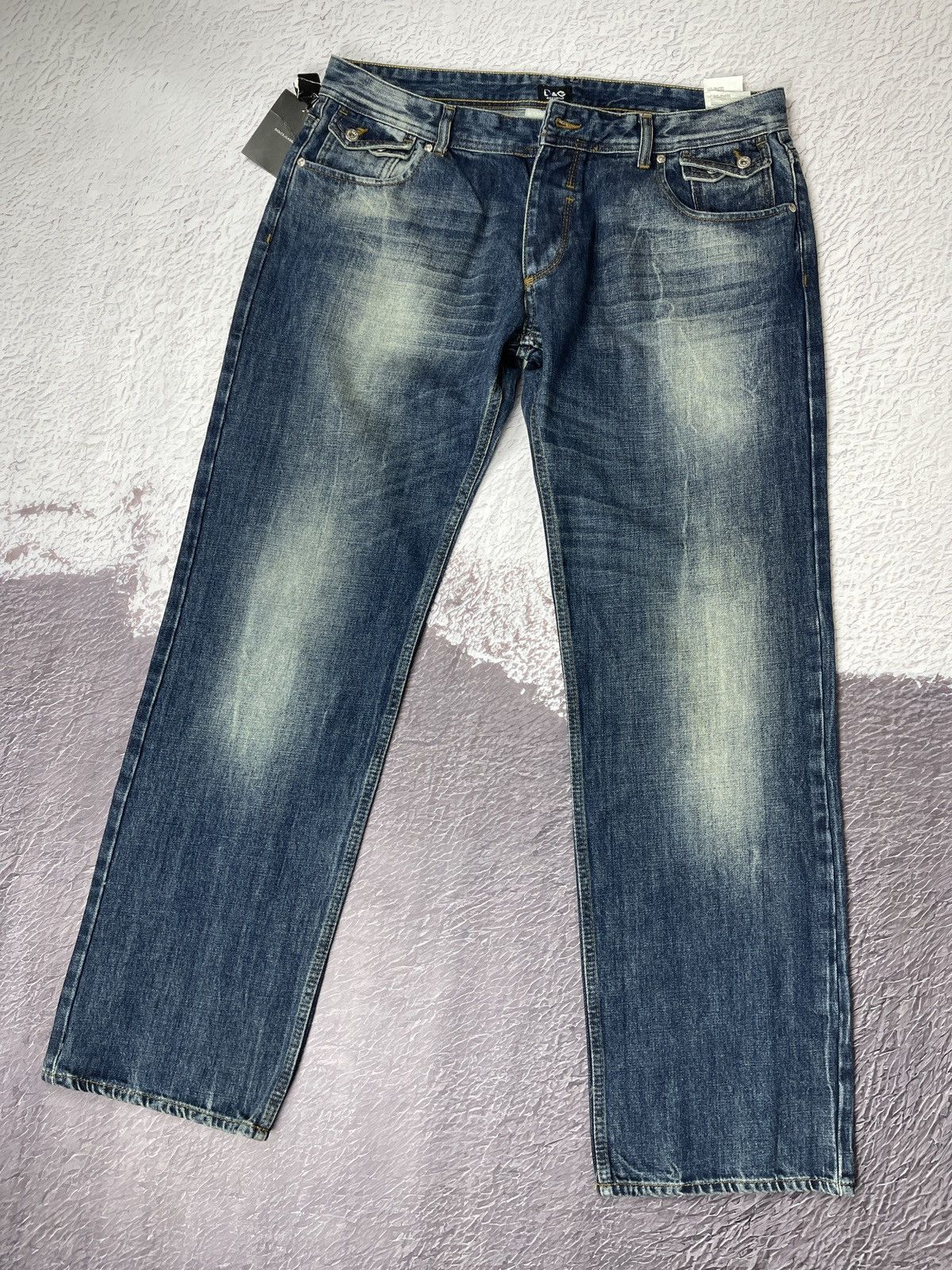Dolce & Gabbana Dolce & Gabbana blue washed faded denim jeans pants Size US 38 / EU 54 - 2 Thumbnail