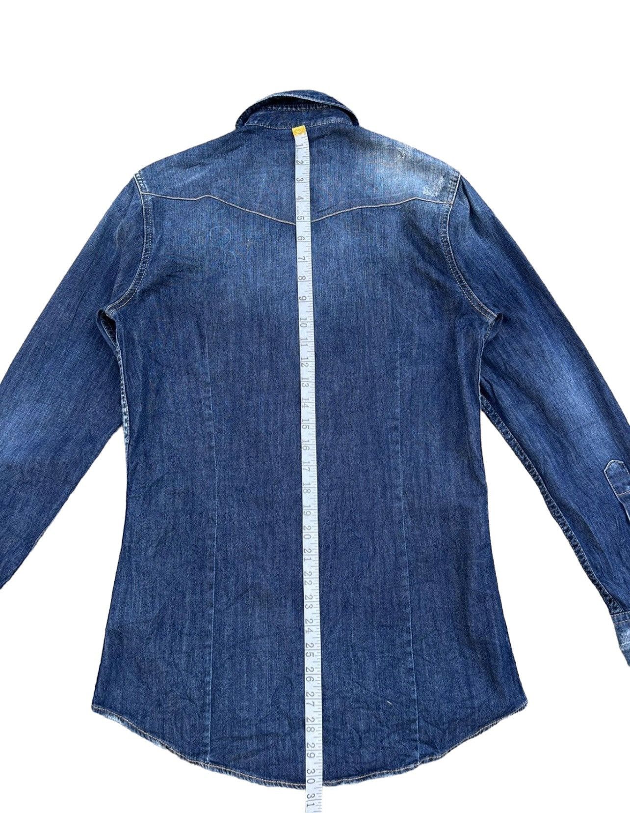 Dsquared2 Dsquared2 Italy Distressed Denim Western Shirt Size US S / EU 44-46 / 1 - 5 Thumbnail