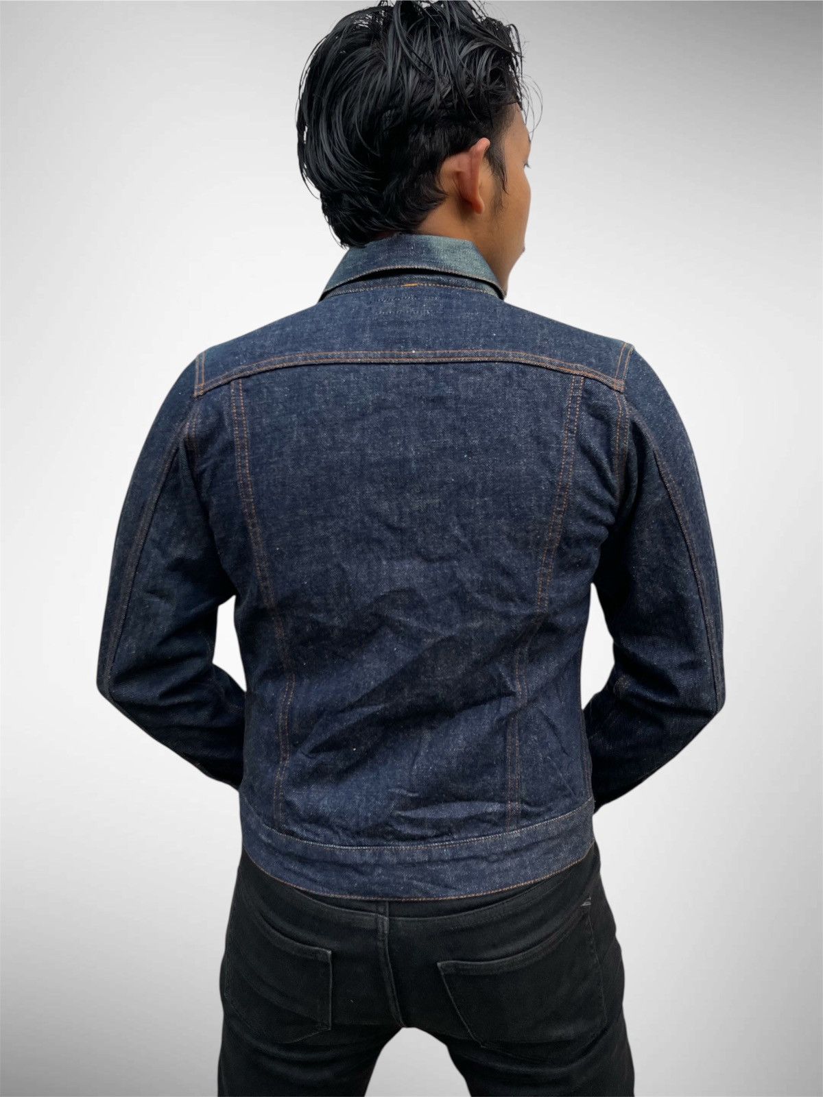 Japanese Brand 🔥VINTAGE BRAPPERS INDIGO DENIM TRUCKER JACKET Size US S / EU 44-46 / 1 - 2 Thumbnail