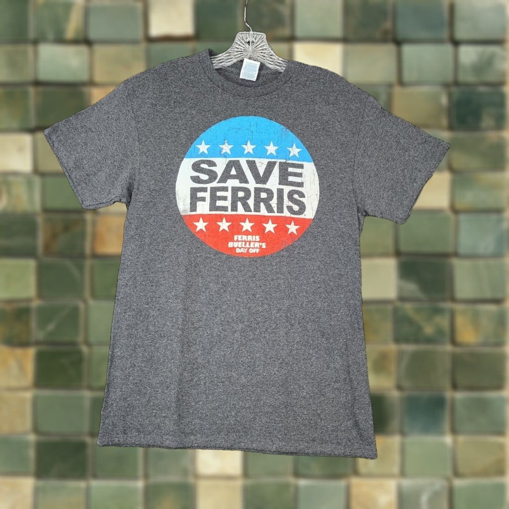 Delta Delta Pro Weights Shirt Men Size M Gray Save Ferris Short Sleeve Graphic Tee Size US 31 - 1 Thumbnail