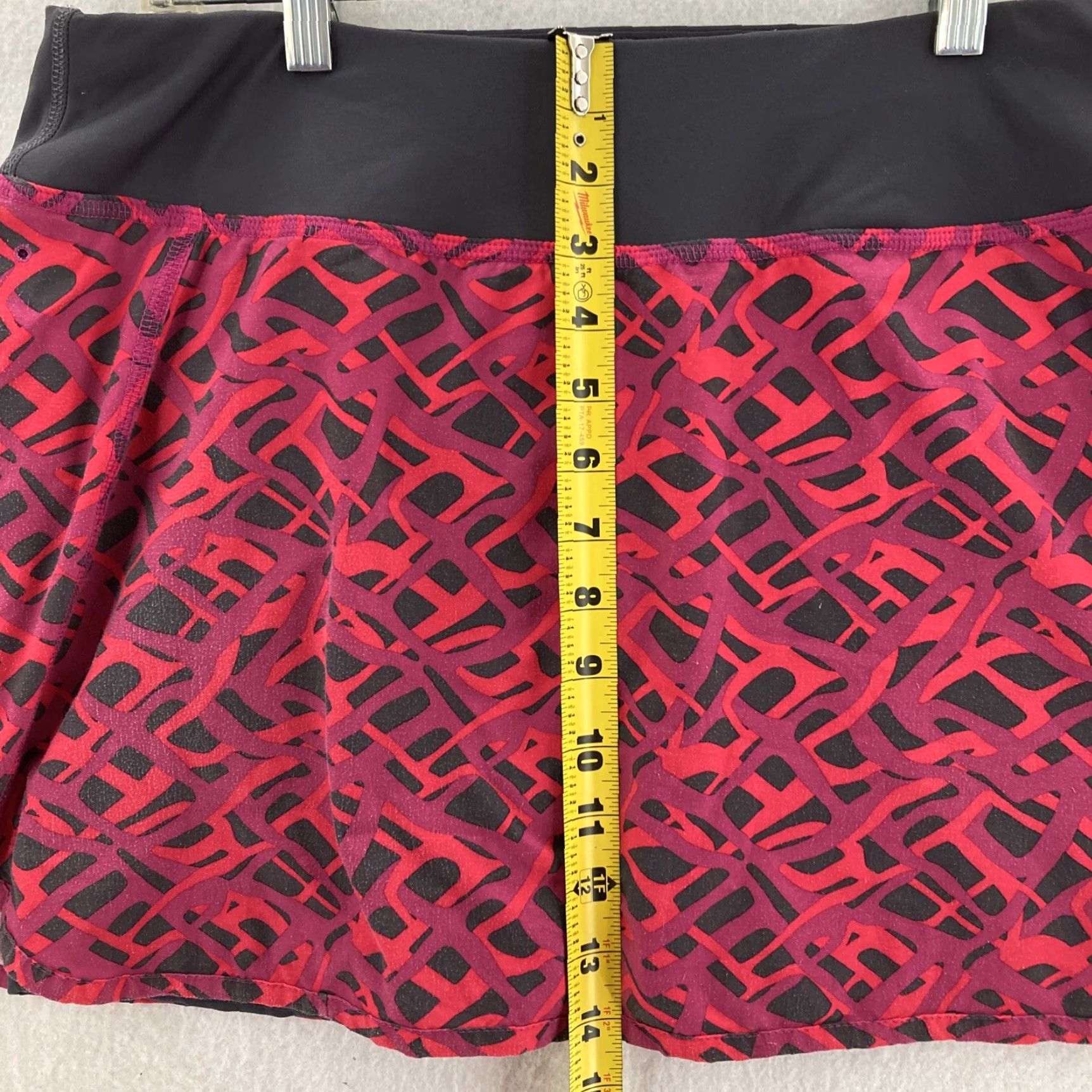 Vintage L.L. Bean Skirt Womens Medium Floral Red Cotton Linen Lightweight Pockets Mini Short Vintage: No Size 32" / US 10 / IT 46 - 5 Thumbnail