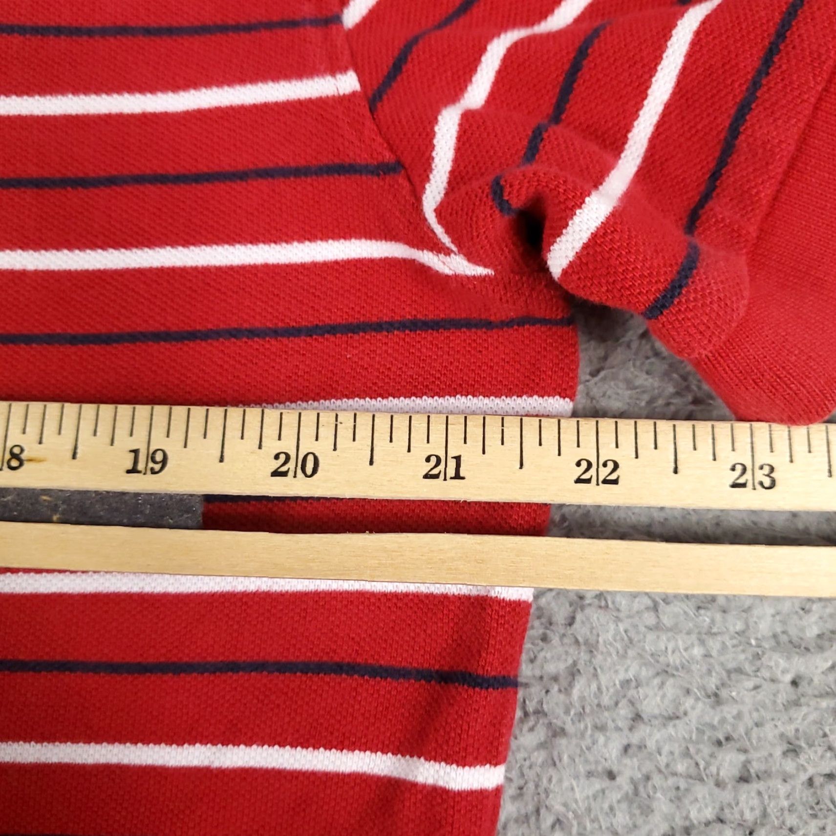 Nautica VINTAGE Nautica Polo Shirt Mens Large Red Striped Short Sleeve Casual Adult Polo Red Striped Nautica Mens L Red Size US L / EU 52-54 / 3 - 5 Thumbnail