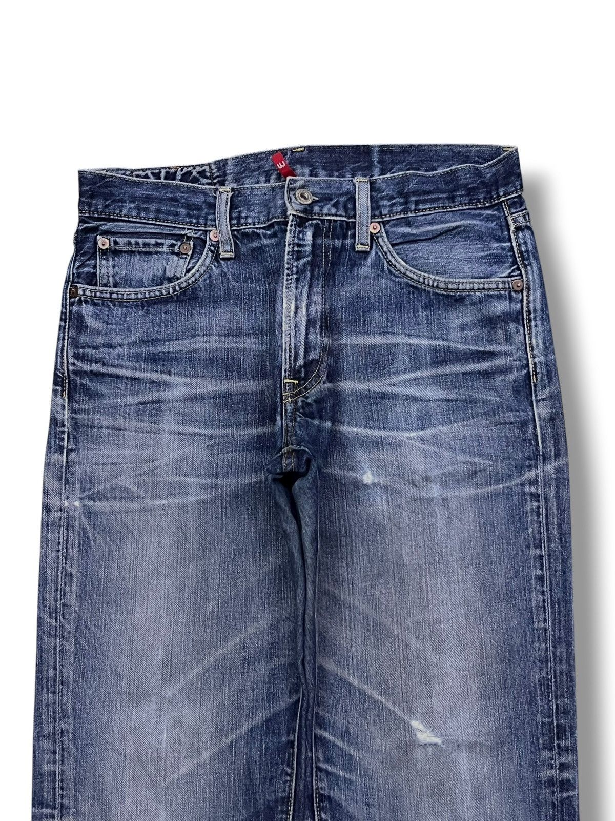 Uniqlo Vintage Uniqlo UJ - Faded Wash, Distressed Denim Size US 31 - 4 Thumbnail
