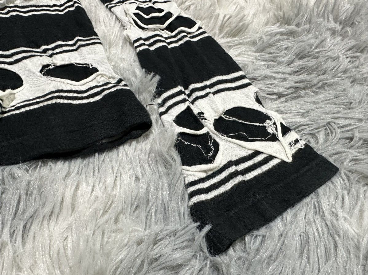 If Six Was Nine 🔥Sick Y2K L7 Real Hip Mummy Layered Striped Henley Ls Shirt Size US S / EU 44-46 / 1 - 6 Thumbnail