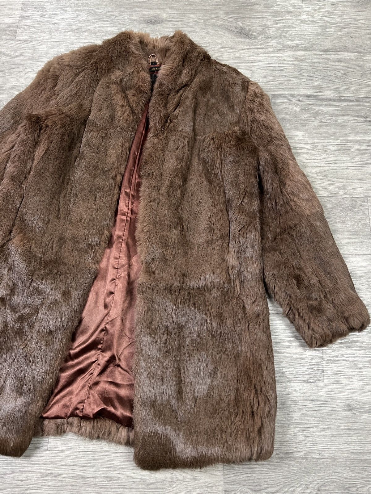 Other Vintage French Coney Fur coat Rabbit fur Brown Winter coat Size S / US 4 / IT 40 - 4 Thumbnail