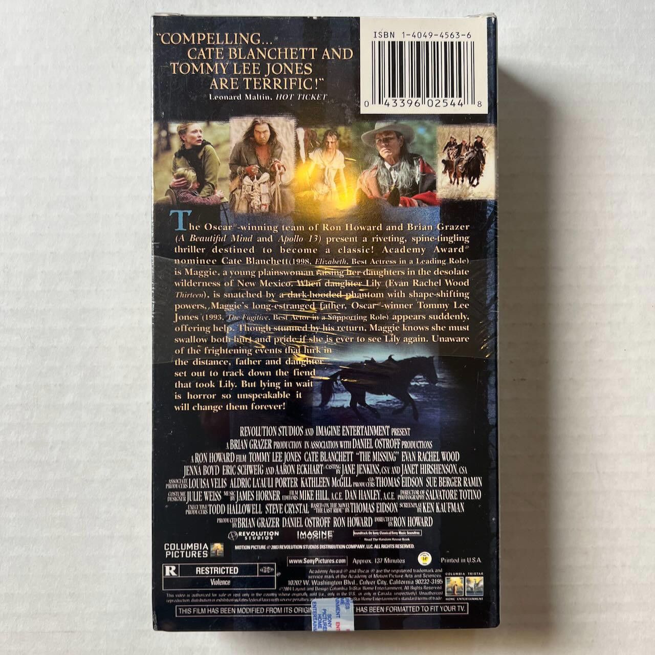 Designer The Missing 2003 VHS Blanchett Jones SONY SEALED Rare Size ONE SIZE - 2 Thumbnail
