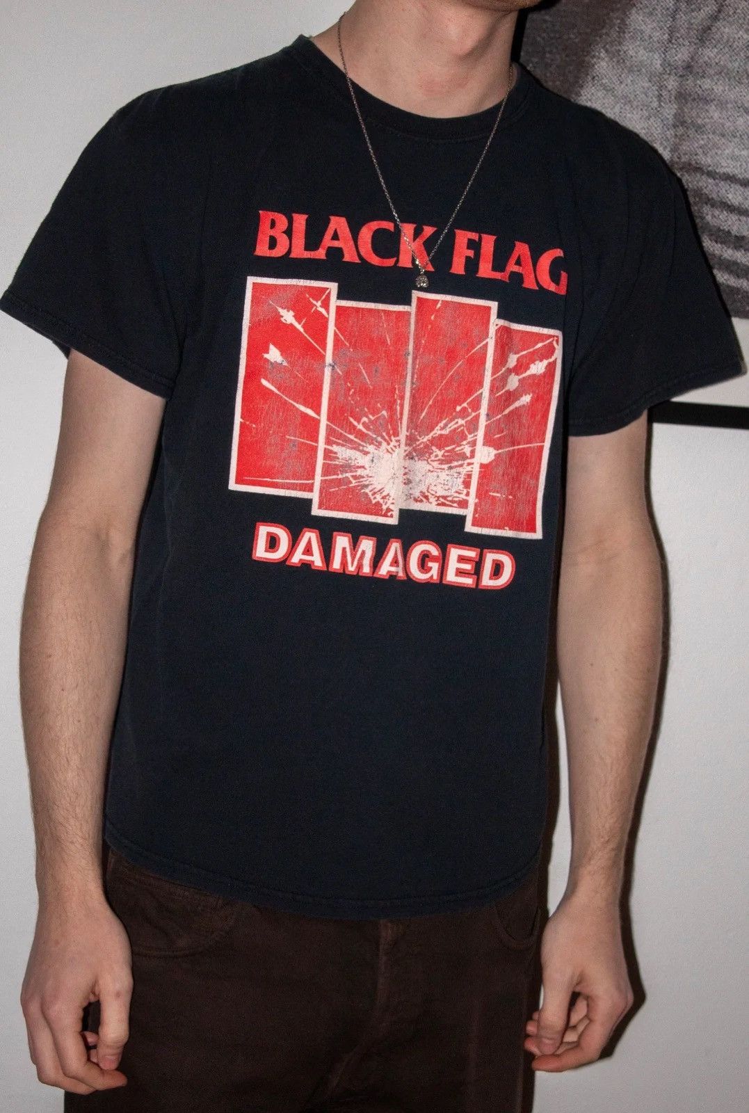 Vintage 🚭 VINTAGE CLASSIC 🚭 90s BLACK FLAG "DAMAGED" GRAPHIC SHIRT Size US L / EU 52-54 / 3 - 2 Thumbnail