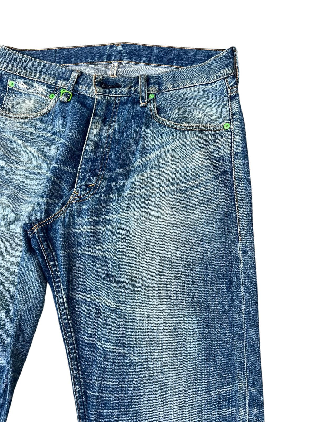 Fragment Design × Levi's 2009 Levi’s X Fragment Distress Selvedge Denim Cropped Jeans Size US 32 / EU 48 - 9 Thumbnail