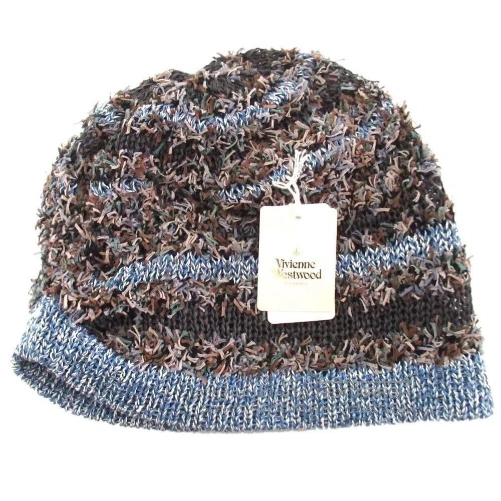 Vivienne Westwood Vivienne Westwood Knitted Hat in Blue Gray. Size ONE SIZE - 2 Thumbnail