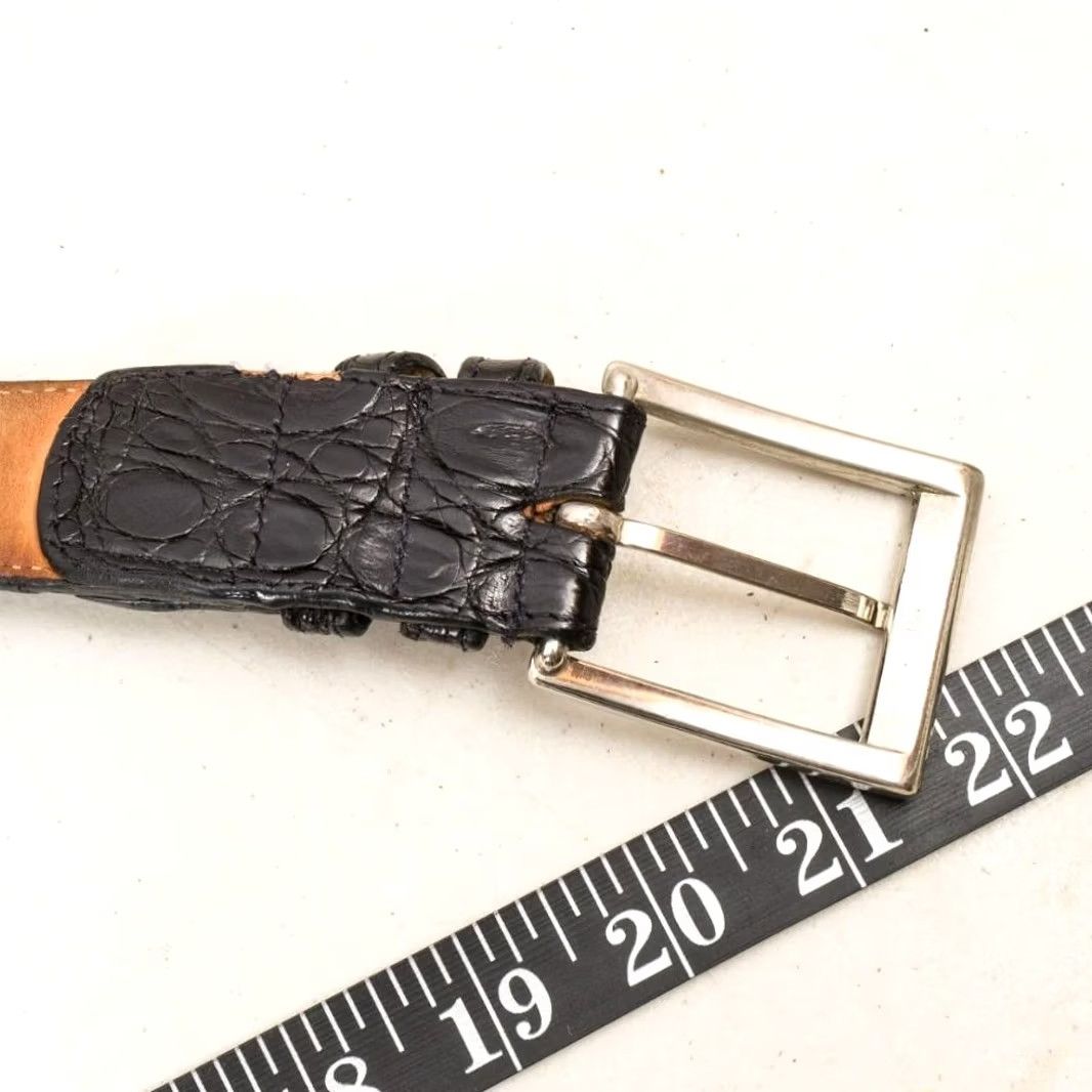 Vintage VINTAGE Peter Huber Leather Belt Mens 42 Black Leather Casual Fashion Belt Size 42 - 3 Thumbnail