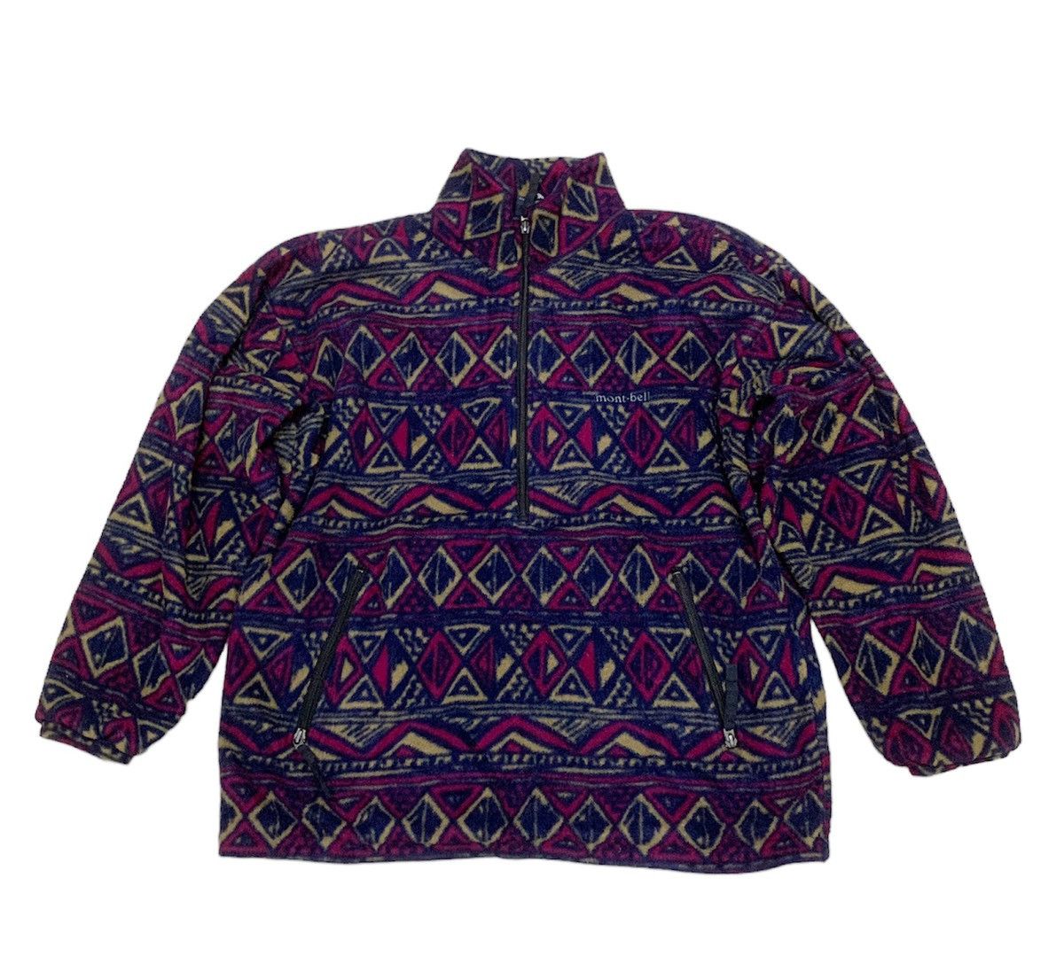 Montbell 90s Montbell Japan goretex wind stopper navajo fleece jacket Size US M / EU 48-50 / 2 - 1 Thumbnail