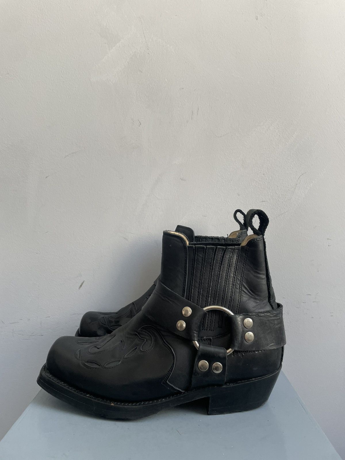 Harley Davidson Retro flames boots western Ankle moto harley davidson style Size US 9 / IT 39 - 3 Thumbnail