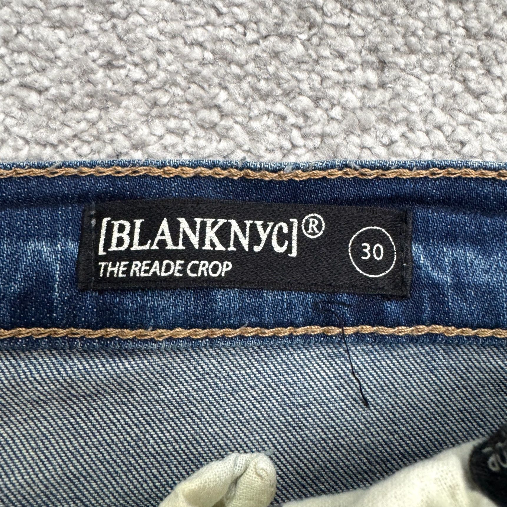 Vintage BLANKNYC The Reade Crop Skinny Denim Jeans Womens 30 Blue Medium Wash Stretch Size 30" / US 8 / IT 44 - 7 Thumbnail